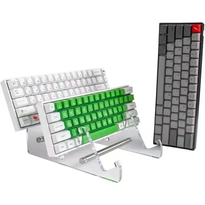 Transparent Acrylic Keyboard Display Stand – Layered Rack Holder for Mechanical Keyboards