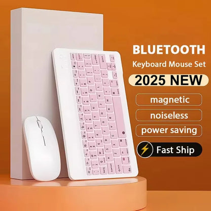 Bluetooth Wireless Keyboard & Mouse Combo for iPad, iOS, Android, Windows