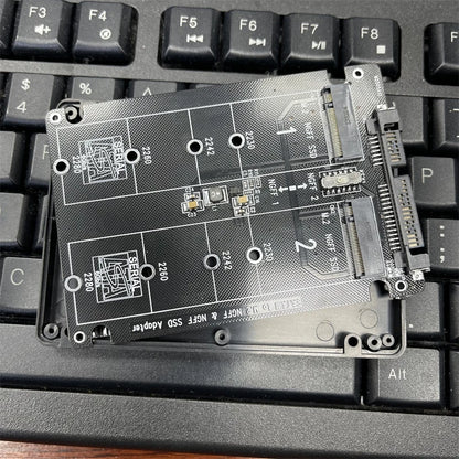 Dual M.2 to SATA 3.0 Adapter Card – NGFF B Key, 6Gbps, Supports 2230/2242/2260/2280 SSDs