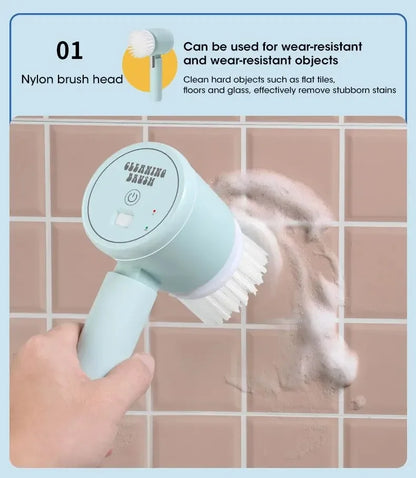 Electric Cleaning Brush | Multifunctional Rotary Scrubber for Kitchen, Bathroom & Balcony