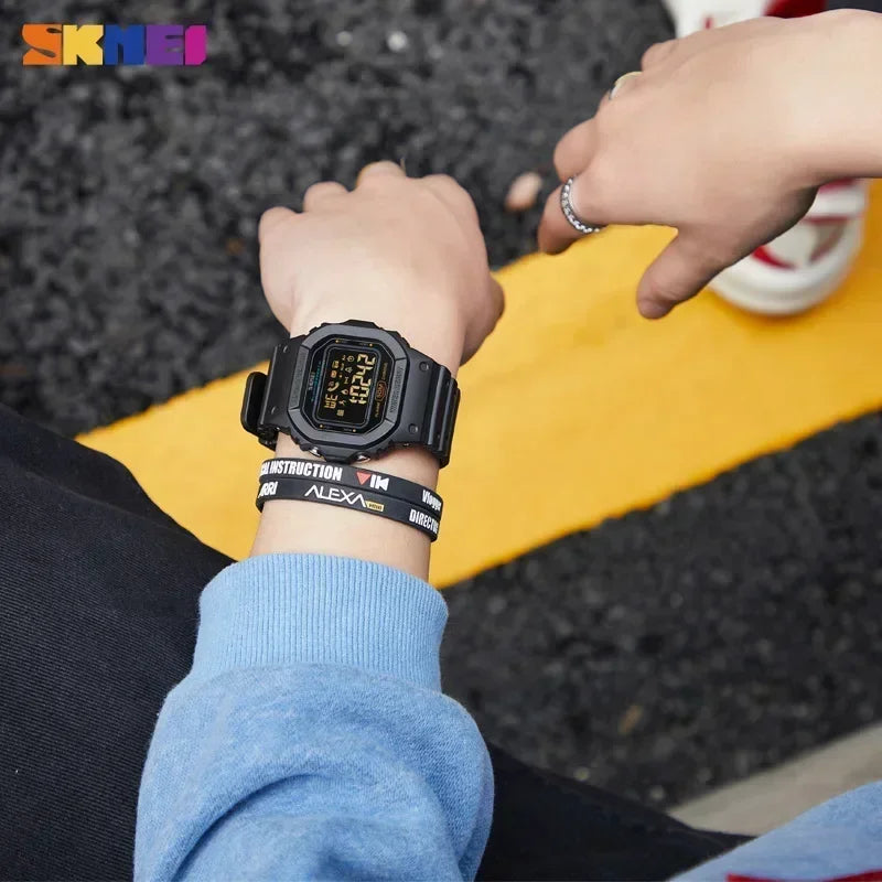 SKMEI 1629 Bluetooth Sport Digital Watch – Pedometer, Calorie Tracker for iPhone, Huawei, Xiaomi