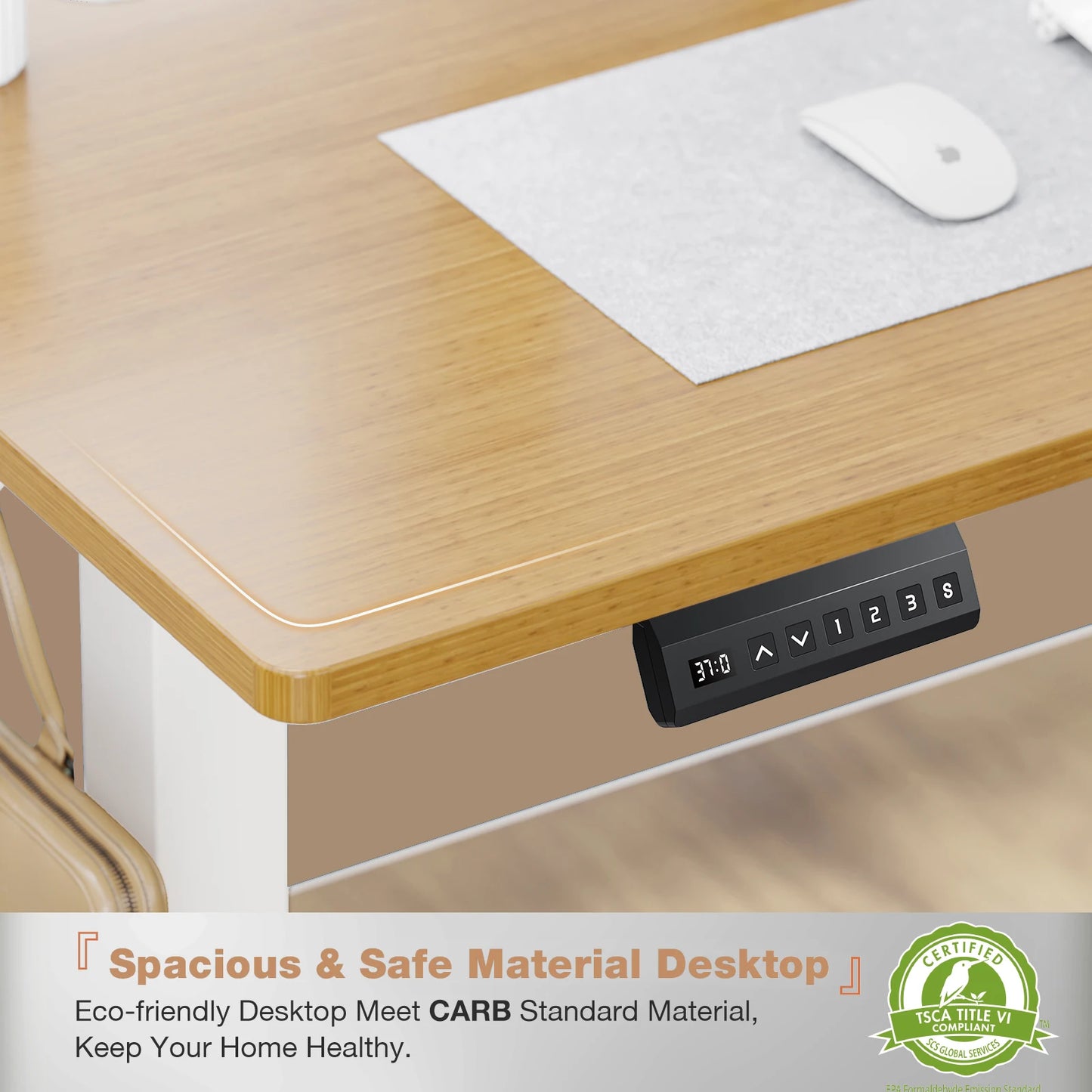 JHK Electric Standing Desk 40x24" – Height Adjustable Sit-Stand Ergonomic Workstation