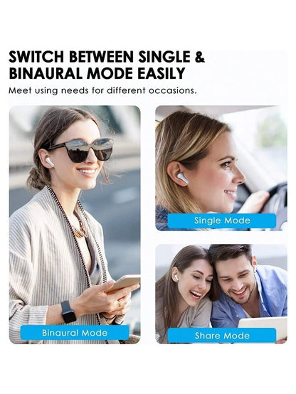 Wireless Air Pro TWS earbuds by R.E.D. Shopping with HiFi stereo sound, touch control, and waterproof design, shown in black.