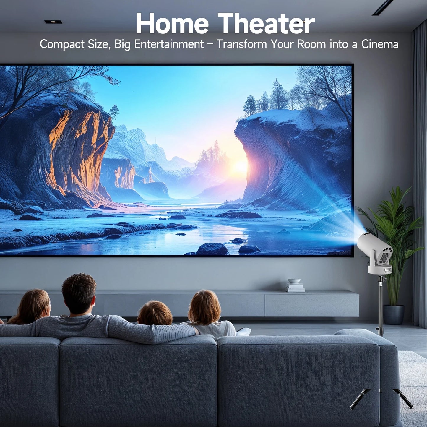 Magcubic HY300 Pro+ Portable Projector – 8000 Lumens, 720P, Android 14, WiFi 6, BT5.4, 5W Speaker