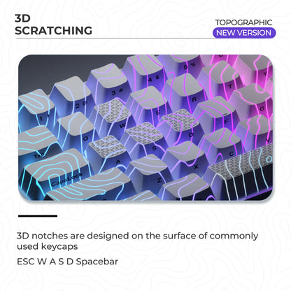 XVX Topographic Keycaps 118 Keys – OEM Profile, Shine-Through, IMD-Tech, Side Print
