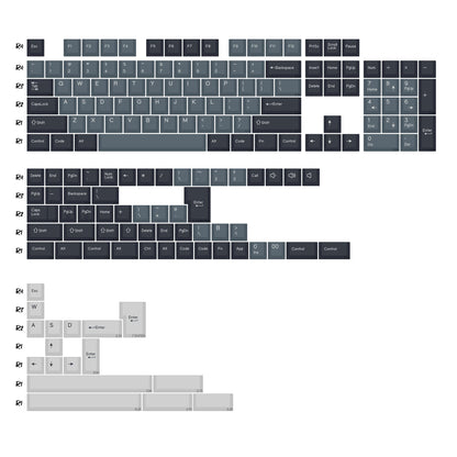 KBDiy Rome Set 174-Key Cherry Profile PBT Double Shot Keycaps – Jade Translucent for Mechanical Keyboards