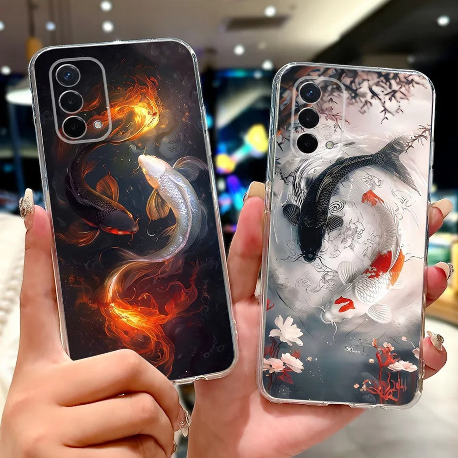 Luxury Painted Soft Silicone Case for Oppo A74 5G – Shockproof Back Cover