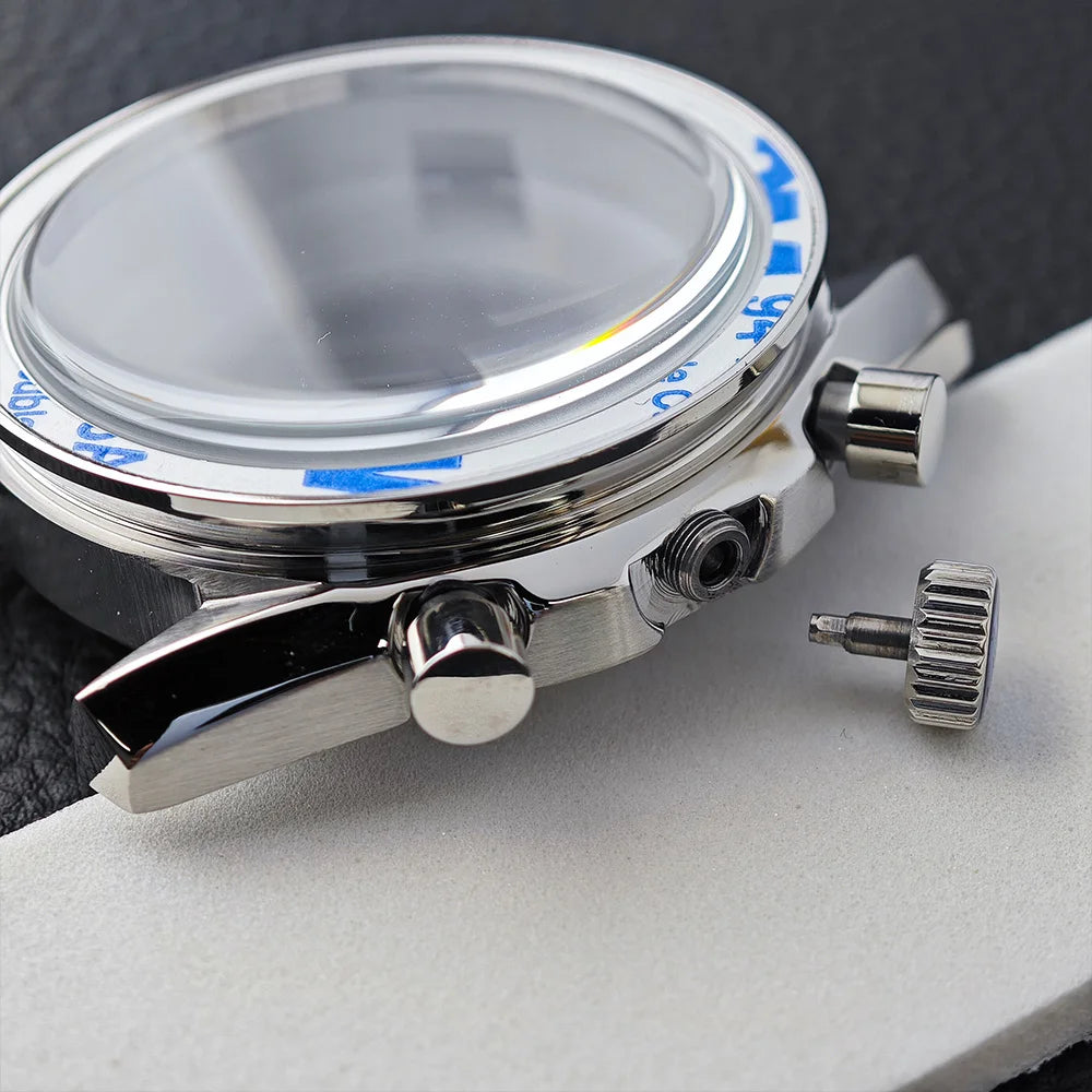 39.7mm Men's Watch Case for VK63 Movement – Metal Case with 20mm Strap Fit & Watch Box