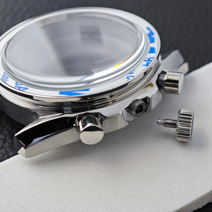 39.7mm Men's Watch Case for VK63 Movement – Metal Case with 20mm Strap Fit & Watch Box