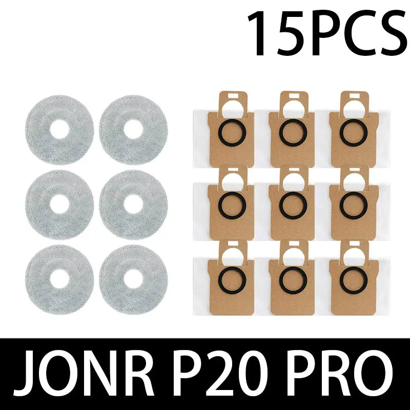 JONR P20 PRO / T5 Pro Robot Vacuum Spare Parts – Brush, Filter & Mop Replacement