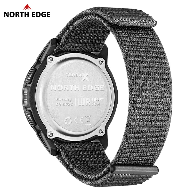 NORTH EDGE TERRAX Men's Digital Sport Watch – 50M Waterproof, Stopwatch, Countdown, Outdoor