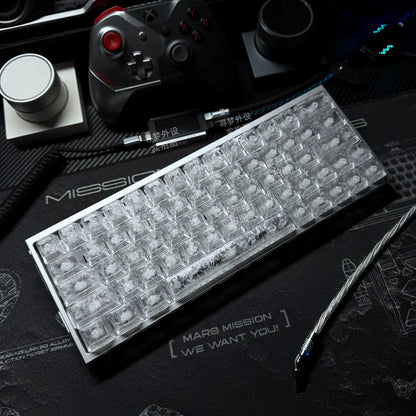 ICECARBON BLACKCARBON Forged Carbon Keycaps | Cherry Profile | Semi-Frosted | Side-Laser Engraved | 120 Keys