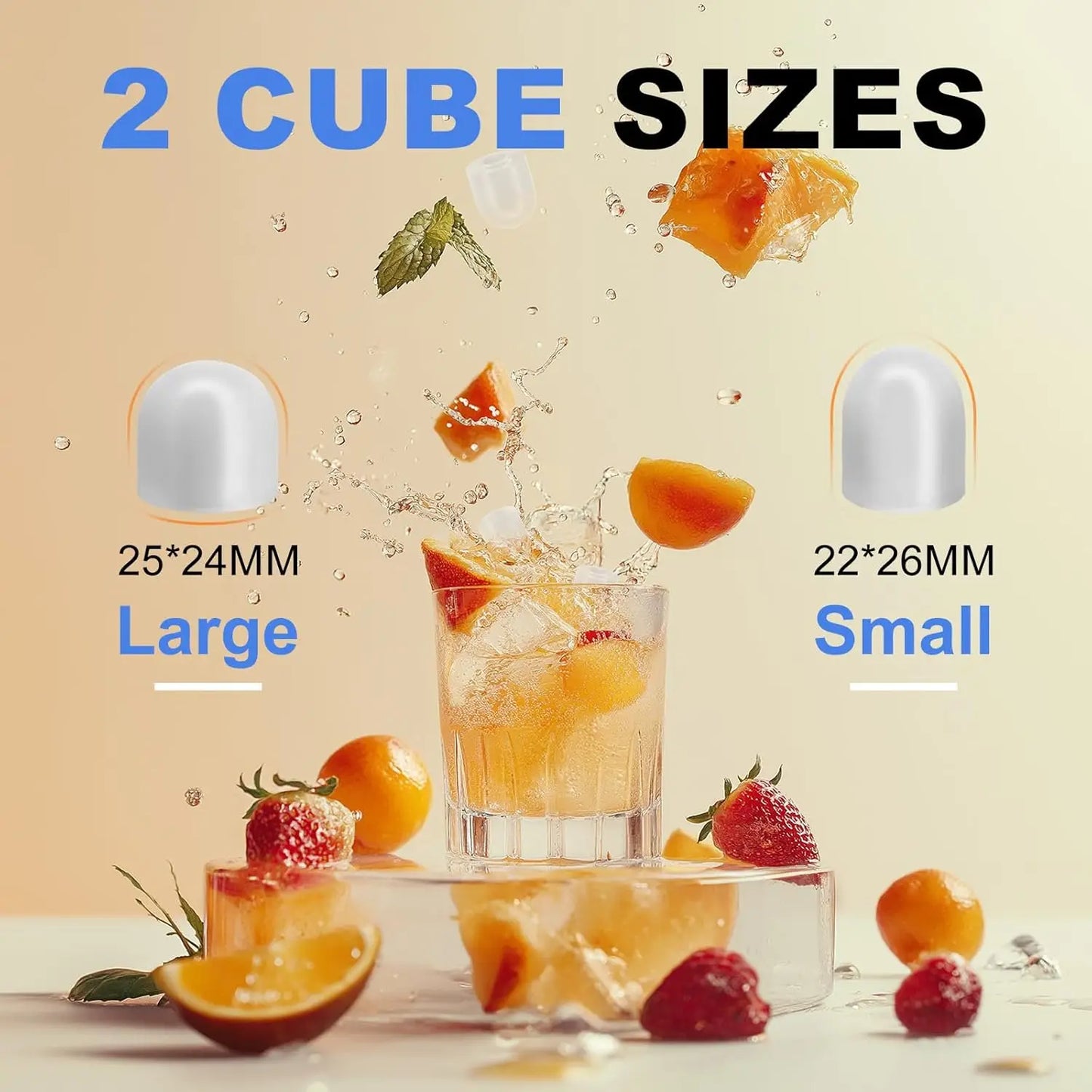 Portable Ice Maker Machine – 9 Cubes in 6 Minutes, 26 lbs/Day, Auto-Clean, Basket & Scoop Included | Home, RV & Camping