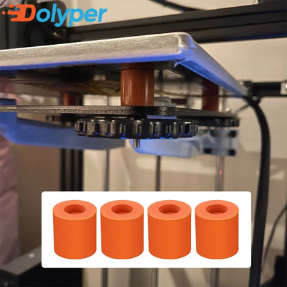 4pcs Silicone Hot Bed Leveling Spacers for CR-10, Ender-3, Prusa, Anycubic – Replace Bed Springs