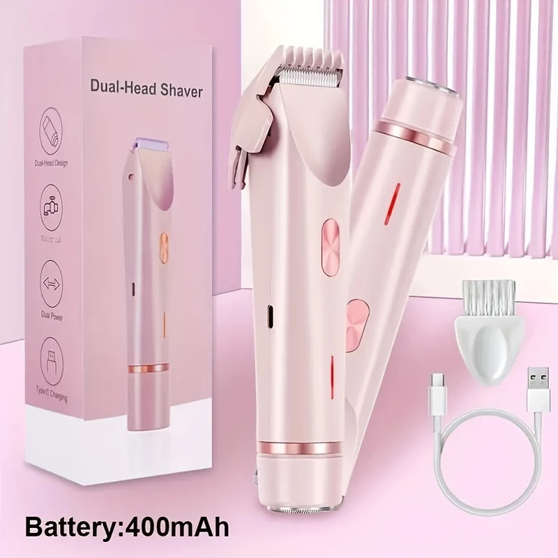 Women's Electric Hair Remover | Double Head Shaver, Private Area Trimmer, Valentine's & Christmas Gift