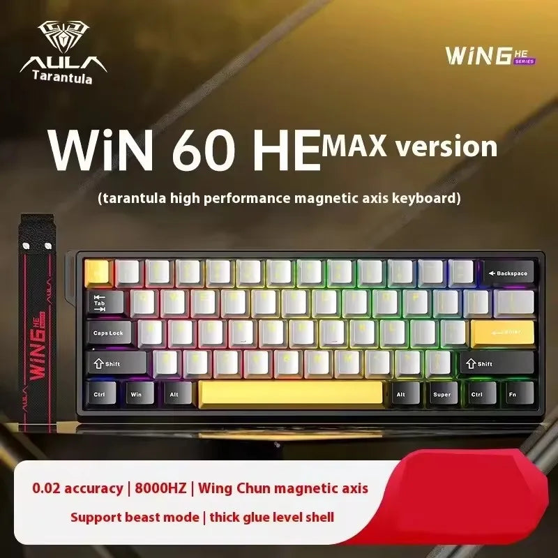 R.E.D. Shopping Aula Win68 HE magnetic switch mini gaming keyboard with RGB backlit keys for PC gamers and e-sports.