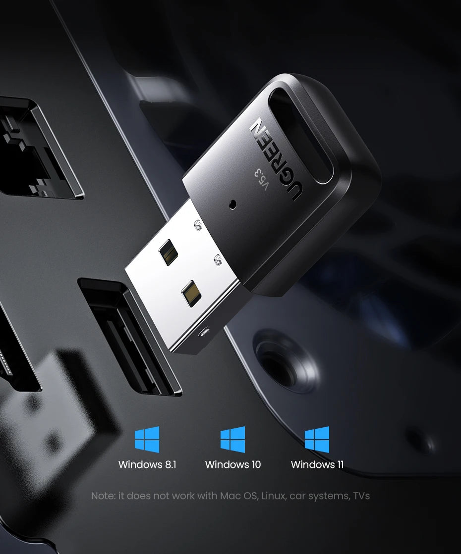UGREEN USB Bluetooth Adapter 6.0 / 5.4 | Dongle for PC, Keyboard, Mouse, Headphones