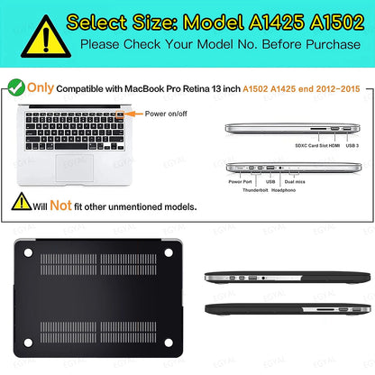 MacBook Laptop Case 2025 M4 – Air 13/15, Pro 13/14, M1-M5