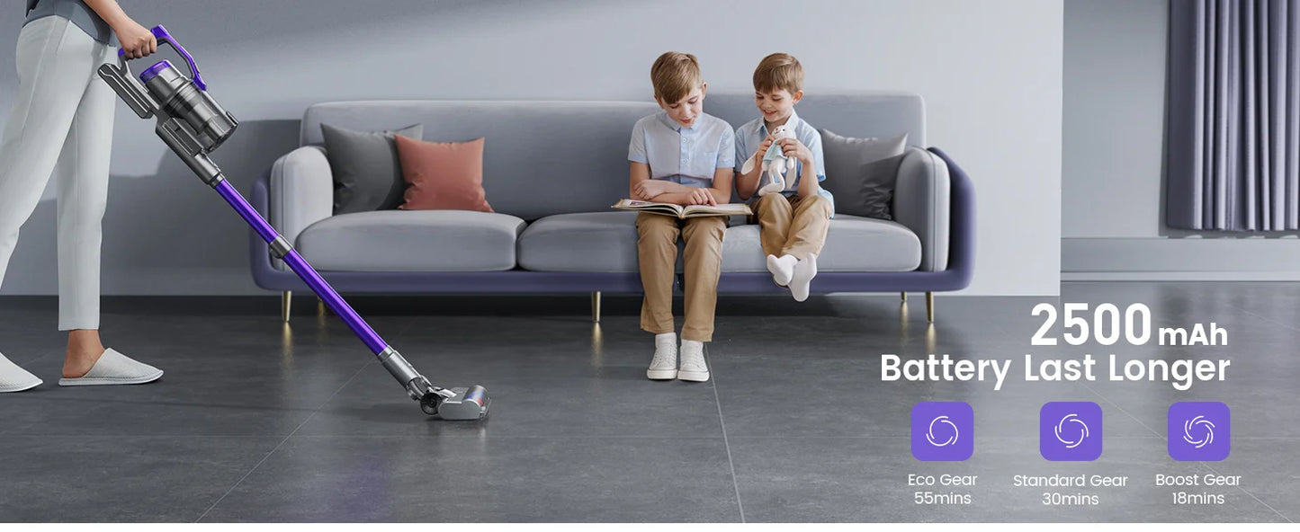 Honiture S14 Cordless Vacuum Cleaner 450W – 60 Min Runtime, Removable Battery, Pet Hair