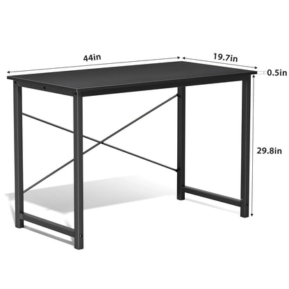 JHK Computer Desk | 5 Sizes, Modern Metal Frame & Wood Top