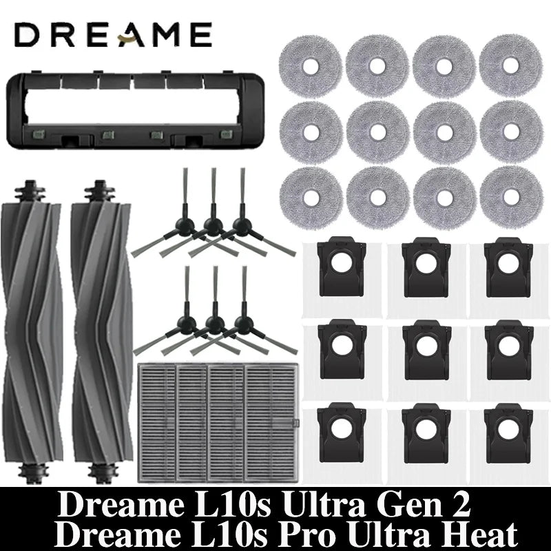 Dreame L10s Ultra Gen2 / L10s Pro Ultra Heat Replacement Parts | Brush, HEPA Filter, Mop, Dust Bag