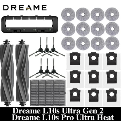 Dreame L10s Ultra Gen2 / L10s Pro Ultra Heat Replacement Parts | Brush, HEPA Filter, Mop, Dust Bag