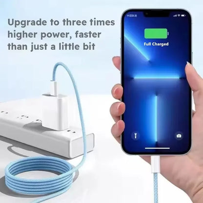 35W Braided USB-C to Lightning Fast Charge Cable for iPhone – 1m / 2m