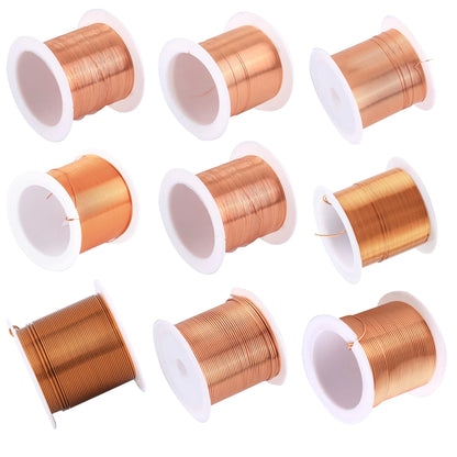 Enameled Copper Magnet Winding Wire 0.1–1.5mm – 50g Roll (1–3 Rolls)