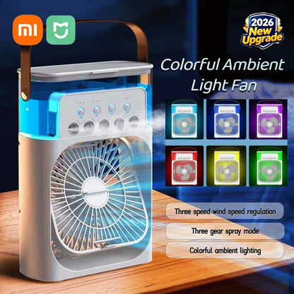 Xiaomi MIJIA Portable Air Cooler Fan | USB Mini Air Conditioner | Humidifier | LED Night Light | Desktop Cooling