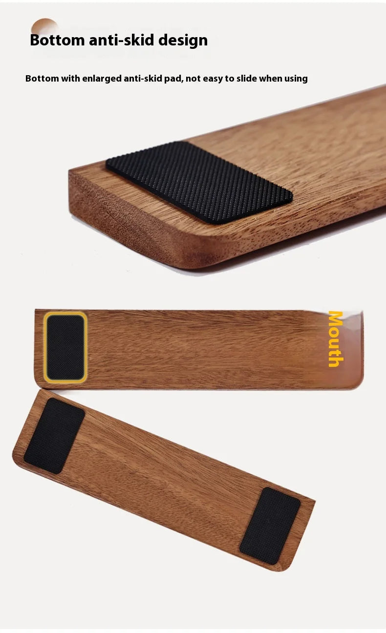 Walnut Wood Keyboard Wrist Rest – Ergonomic Palm Pad for 60/68/87/98/104/108 Key Mechanical Keyboards