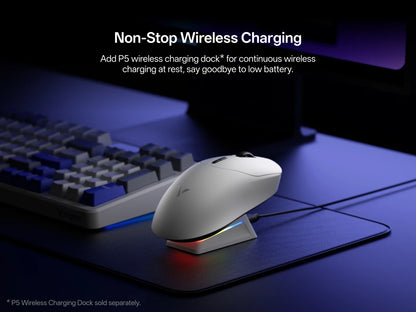 Rapoo Wireless Gaming Mouse – 8KHz Polling, 26000 DPI, 8 Buttons, Rechargeable, for Small/Medium Hands