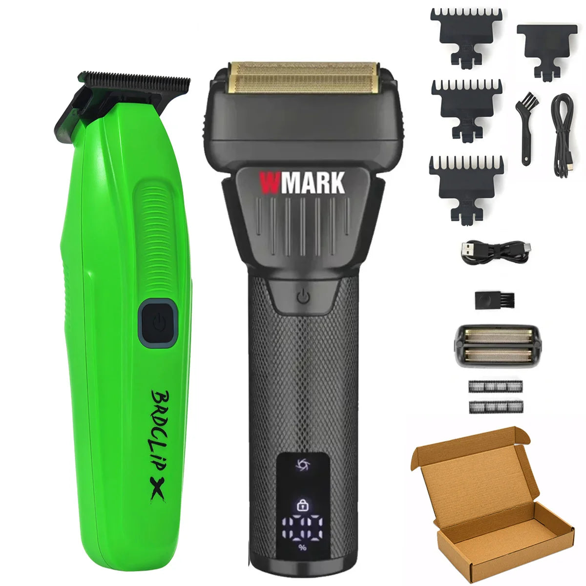 WMARK Men's Professional Electric Hair Clipper & Shaver Set – 9000RPM, 2000mAh, Wet/Dry, Salon Use