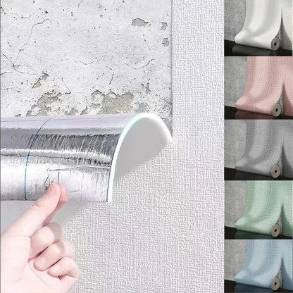 Self-Adhesive 3D Foam Wall Panel – Linen PVC Texture Waterproof 50cm