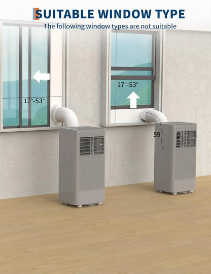 Portable Air Conditioner 8,000 BTU – Cooling, Dehumidifier & Fan, Smart Compact AC, 350 Sq.Ft.