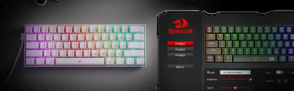 Redragon K630 Dragonborn 60% Mechanical Keyboard | Hot-Swap | RGB | USB Wired | Brown & Red Switch