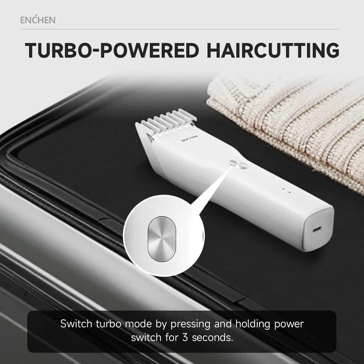 ENCHEN Boost-W Cordless Hair Clipper – USB Rechargeable, Adjustable Comb