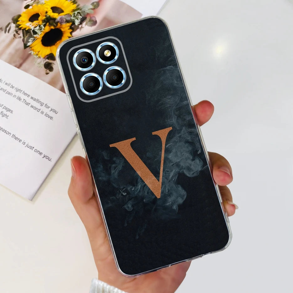 Clear silicone phone case for Honor 70 Lite by R.E.D. Shopping, soft transparent TPU cover showing the phone's back design.