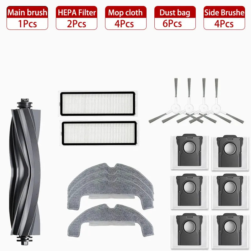 Dreame D10 Plus Gen 2 (RLD32GD) Robot Vacuum Spare Parts – Brush, Filter, Mop & Dust Bag