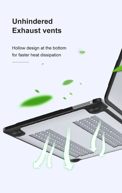 Soft TPU+PC MacBook Case – Pro 16/14/13, Air 15/13, M1–M5 (2019–2025)