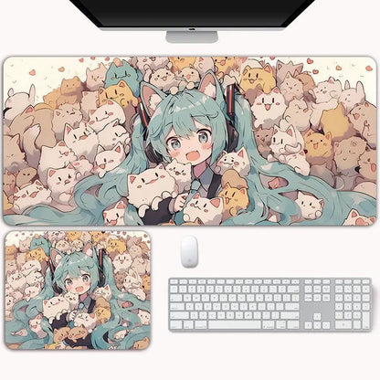 Hatsune Miku XXL Gaming Desk Mat – Anime Mouse Pad, Non-Slip