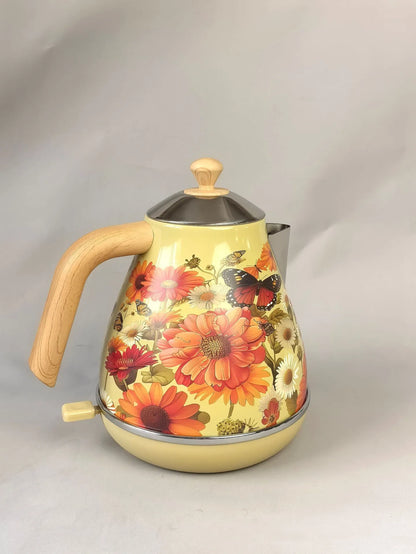 Dobleuno Retro Electric Kettle 1.7L – Thermometer, Auto Shut-Off, 304 Steel