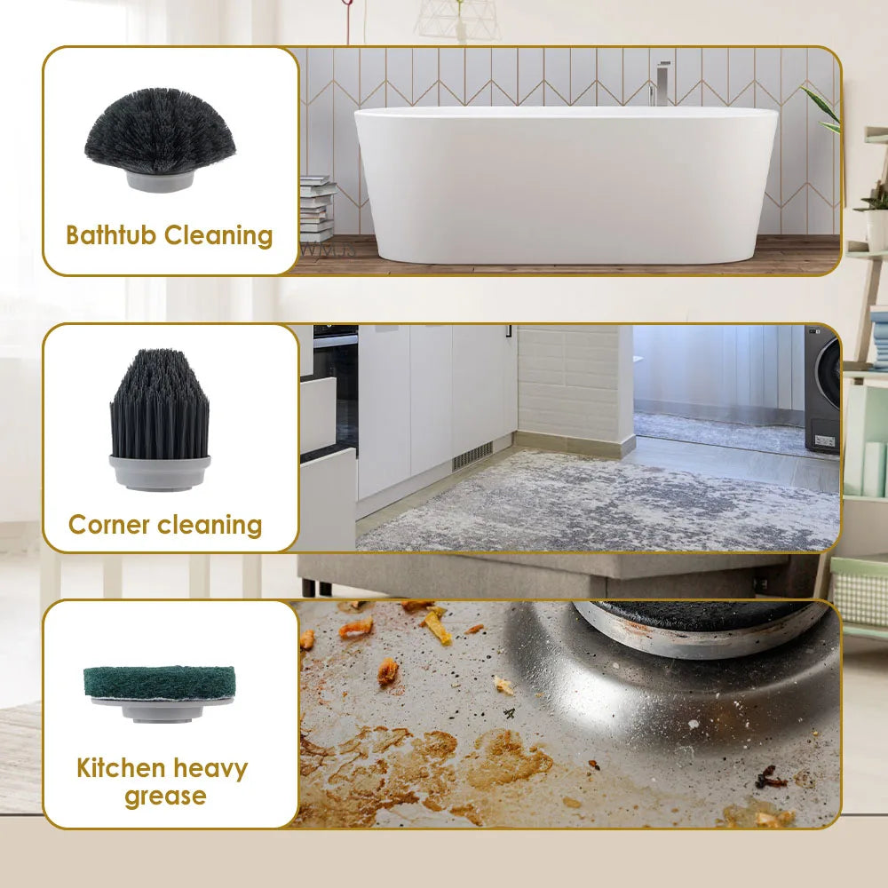 10-in-1 Electric Cleaning Brush | Multifunctional | Bathroom & Toilet | Voice Announcement