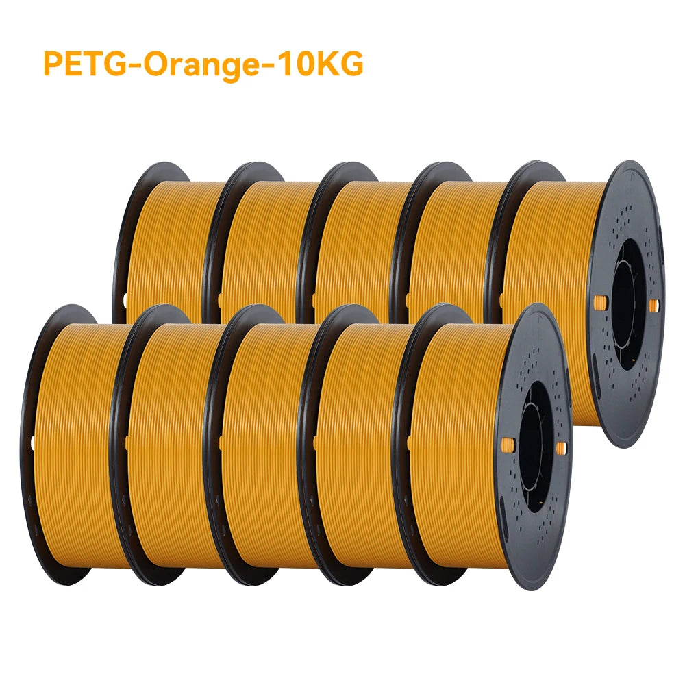 KINGROON 3D Printer Filament – 10 Rolls 1.75mm PLA / PETG, 1KG Each, Mix Colors, Eco-Friendly