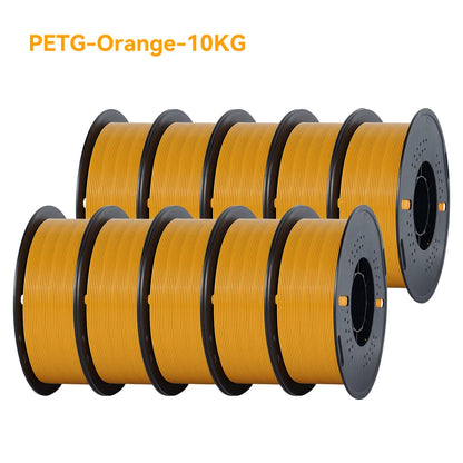 KINGROON 3D Printer Filament – 10 Rolls 1.75mm PLA / PETG, 1KG Each, Mix Colors, Eco-Friendly