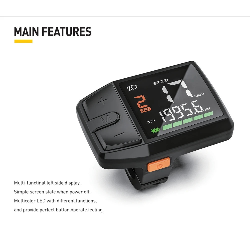 Bafang DZ41 CAN display for BBS mid motor bikes, showing digital screen with cycling info on a black mount