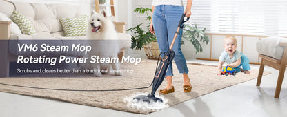 Steam Mop Cleaner 10-in-1 – Rotating Pad, 1300W, Hardwood & Laminate Floor