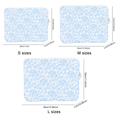 Coquette Floral Laptop Sleeve – 11"/13"/15", Cotton Liner, Carrying Case for Office