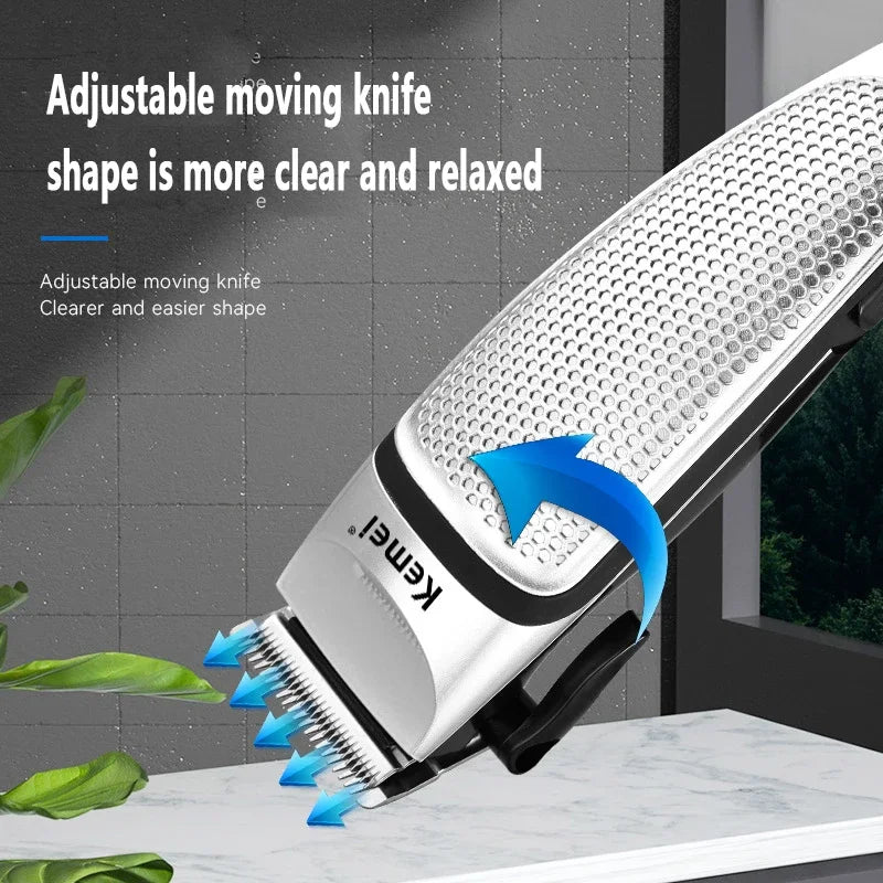 Kemei KM-4639 Professional Electric Hair Clipper – Low Noise Beard Trimmer & Haircut Tool
