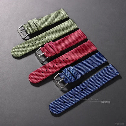 Quick Release Canvas Nylon Watch Strap 18–24mm – Men & Women Replacement Watchband