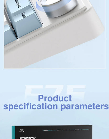 AULA F75 Mechanical Keyboard – 75% Layout, Tri-Mode (2.4G/BT/USB), RGB, Hot-Swap, PBT Keycaps